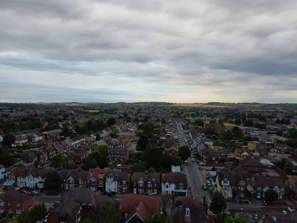 Aerial Footage High Angle View Luton Town England Residential Area — Fotografia de Stock