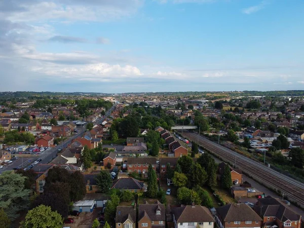 Aerial Footage High Angle View Luton Town England Residential Area — Zdjęcie stockowe
