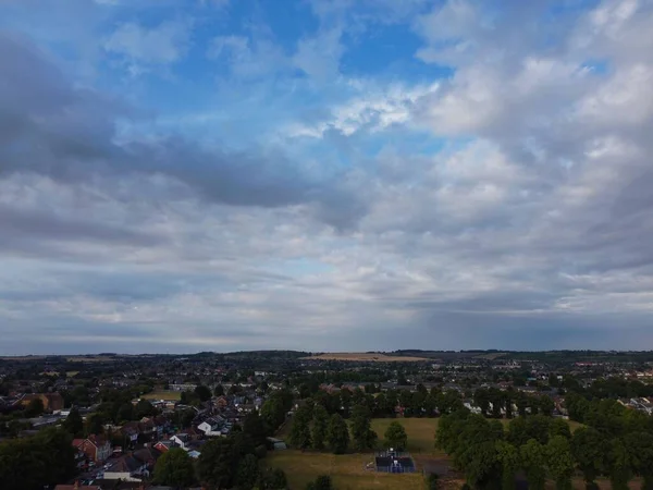 Aerial View High Angle Footage Luton Town England Night — 图库照片