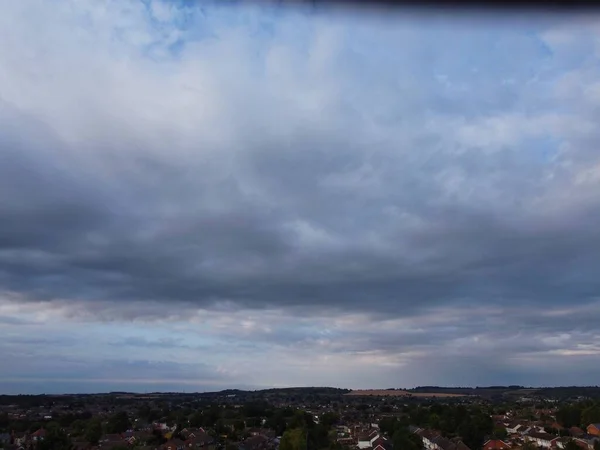Aerial View High Angle Footage Luton Town England Night — 图库照片