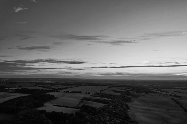 Classic Black White High Angle Aerial View England Great Britain — 图库照片