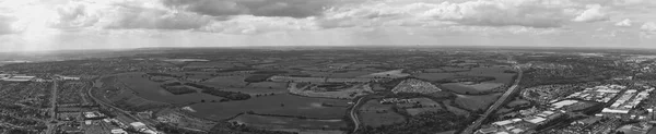 Classic Black White High Angle Aerial View England Great Britain — Foto de Stock