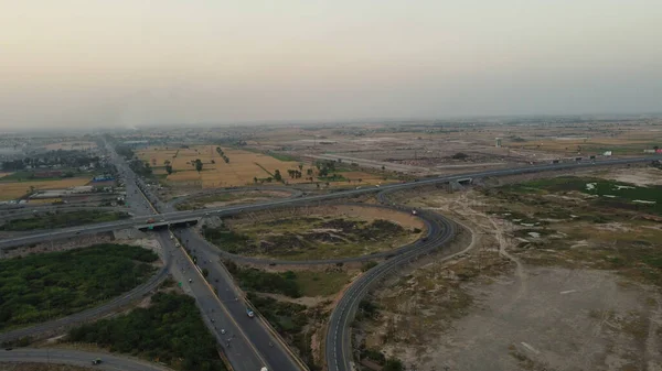High Angle Footage Aerial View Pakistani Motorways Kala Shah Kaku — Stock Photo, Image