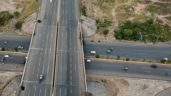 High Angle Footage Aerial View Pakistani Motorways Kala Shah Kaku — ストック写真