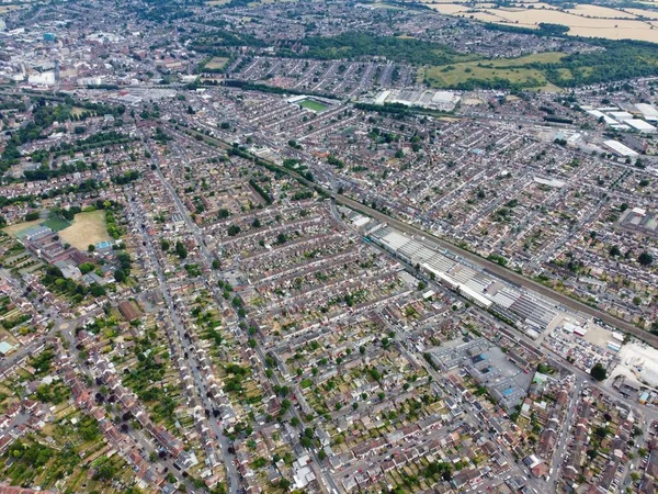 Aerial Footage Drone High Angle View London Luton City England — Φωτογραφία Αρχείου