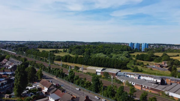 Aerial Footage Drone High Angle View London Luton City England — ストック写真