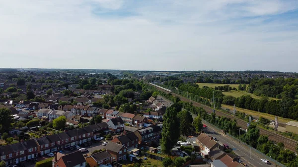 Aerial Footage Drone High Angle View London Luton City England — Zdjęcie stockowe