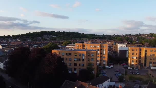 High Angle Aerial View Train Tracks Leagrave Luton Railway Station — Vídeo de stock