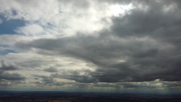 Beautiful Colourful Sunset England Great Britain 360 Degree High Angle — Stockvideo