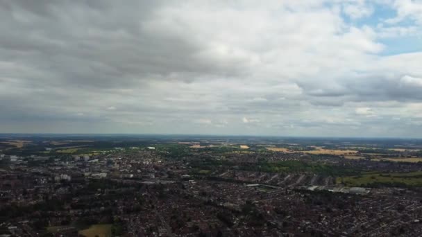 Beautiful Aerial High Angle Panoramic 360 View Gorgeous England Landscape — Stockvideo