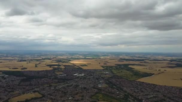 Beautiful Aerial High Angle Panoramic 360 View Gorgeous England Landscape — Stockvideo
