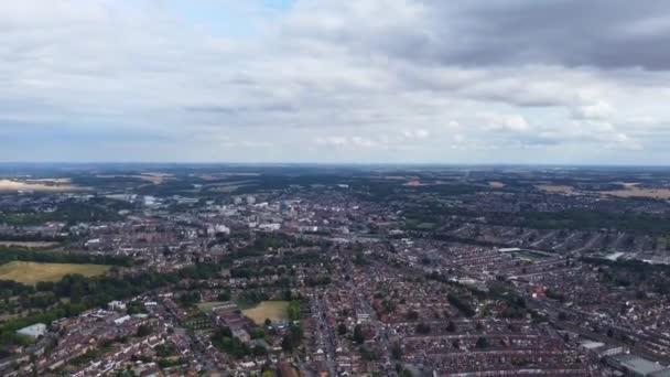 Beautiful Aerial High Angle Panoramic 360 View Gorgeous England Landscape — Stock video