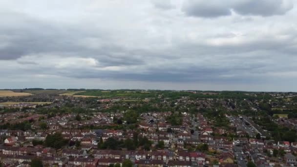 Beautiful Aerial View High Angle Footage Luton Town England — Stockvideo