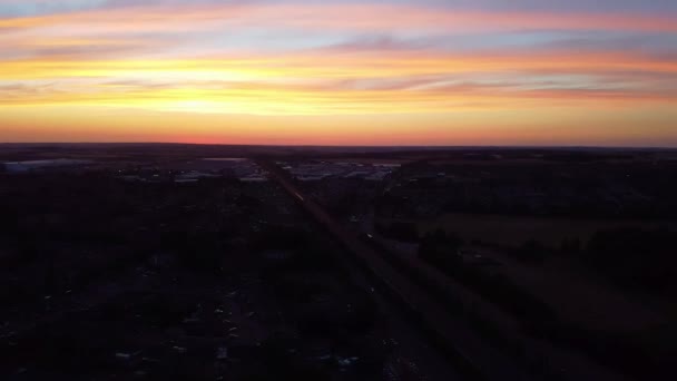 Beautiful Colourful Sunset Colourful Clouds Sky Luton Town England Great — Video