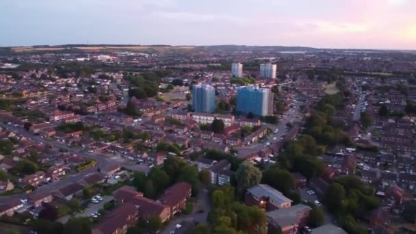 Beautiful Colourful Sunset Colourful Clouds Sky Luton Town England Great — Αρχείο Βίντεο