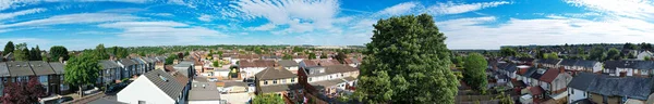 Aerial View High Angle Footage Residential Streets Luton Town England — Zdjęcie stockowe