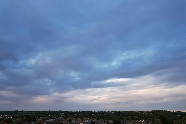 Beautiful Aerial View Clouds Sunset Luton Town England Velká Británie — Stock fotografie