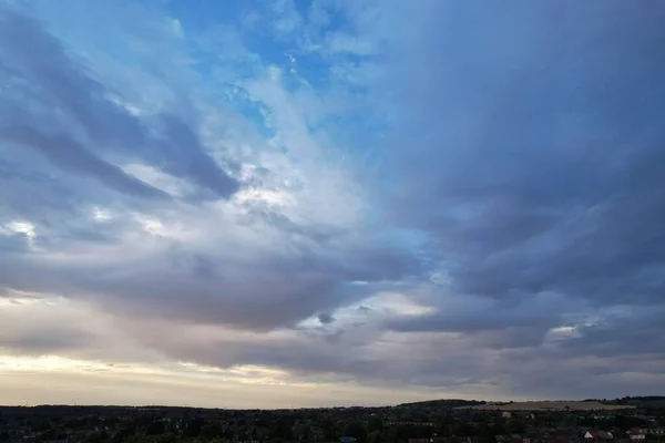 Beautiful Aerial View Clouds Sunset Luton Town England Great Britain — 图库照片