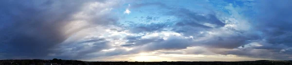 Bella Veduta Aerea Delle Nuvole Tramonto Sulla Città Luton Inghilterra — Foto Stock