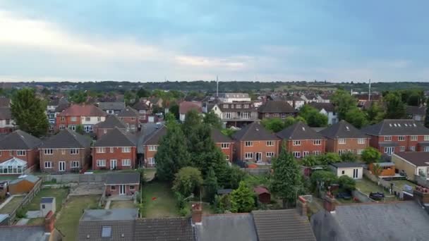 Filmación Ángulo Alto Sobre Ciudad Luton Inglaterra Reino Unido Imágenes — Vídeo de stock
