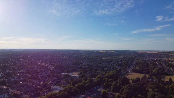 Aerial View High Angle Footage Wardown Public Park Luton City — Stockfoto