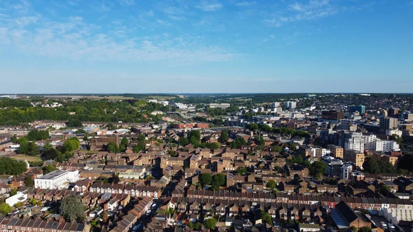 Nagy Látószögű Légi Kilátás Luton City England Nagy Britannia Sunset — Stock Fotó