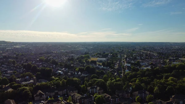 High Angle Aerial View Luton City England Great Britain Sunset — Stockfoto