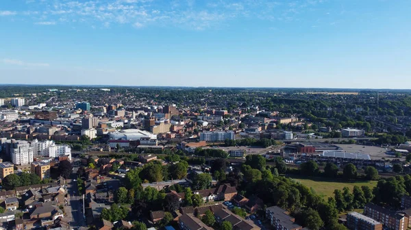 High Angle Aerial View Luton City England Great Britain Sunset — Photo