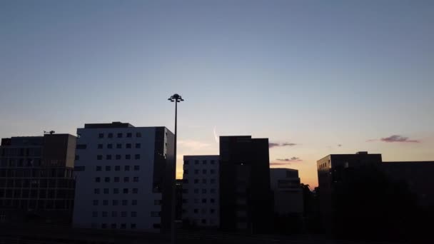 Великолепный Вид Воздуха Английский Город Лутон Время Заката Солнца Высокоугольные — стоковое видео