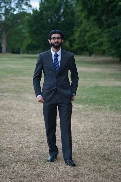 Asian Male Posing Local Public Park Luton England — Photo