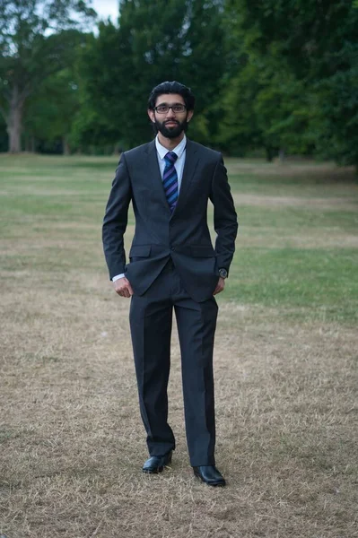 Asian Male Posing Local Public Park Luton England — Photo