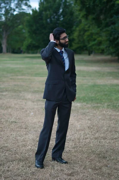 Asian Male Posing at Local Public Park of Luton England UK