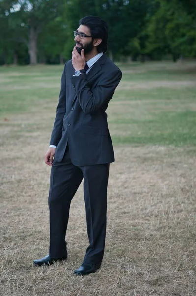 Asian Male Posing Local Public Park Luton England — Photo