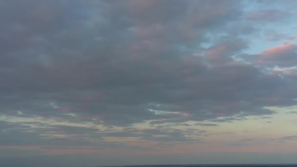 Night Aerial Footage Luton City England Dark Clouds Drone High — Stock video