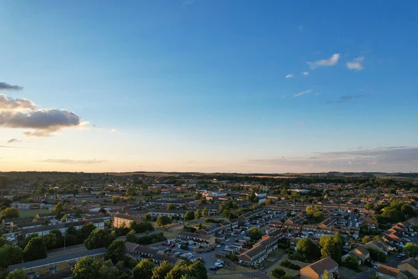 High Angle Aerial View Luton City England Great Britain Sunset — Foto de Stock