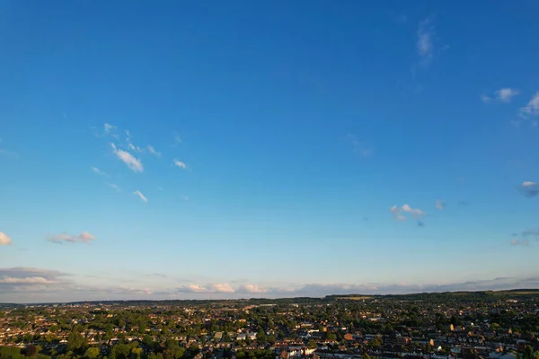 Hoge Hoek Luchtfoto Van Luton City England Groot Brittannië Bij — Stockfoto