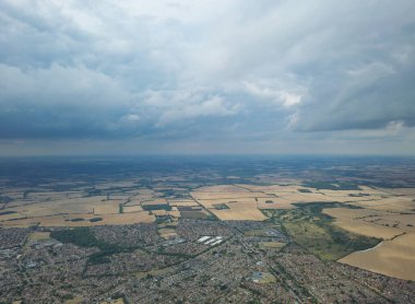 High Angle Aerial Panoramic View of Luton Town of England UK