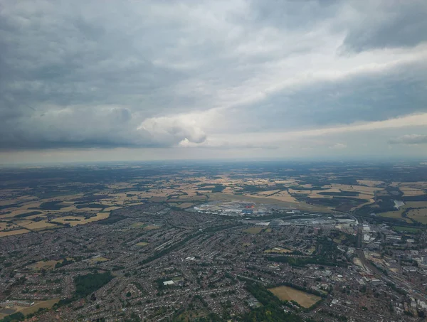 High Angle Aerial Panoramic View Luton Town England — Stock Photo, Image
