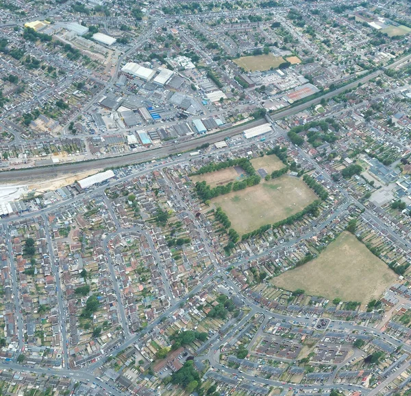 High Angle Aerial Panoramic View Luton Town England —  Fotos de Stock