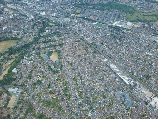 High Angle Aerial Panoramic View Luton Town England — 图库照片