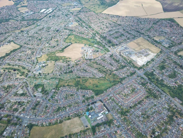 High Angle Aerial Panoramic View Luton Town England — Stock fotografie