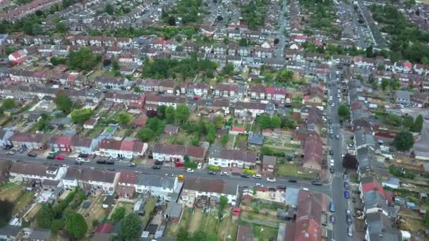 Beautiful High Angle Altitude View Clouds British Town England Air — Stockvideo
