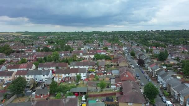 Beautiful High Angle Altitude View Clouds British Town England Air — 图库视频影像