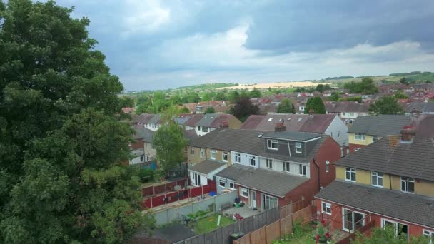 Prachtige High Angle Altitude View Clouds British Town England Verenigd — Stockvideo