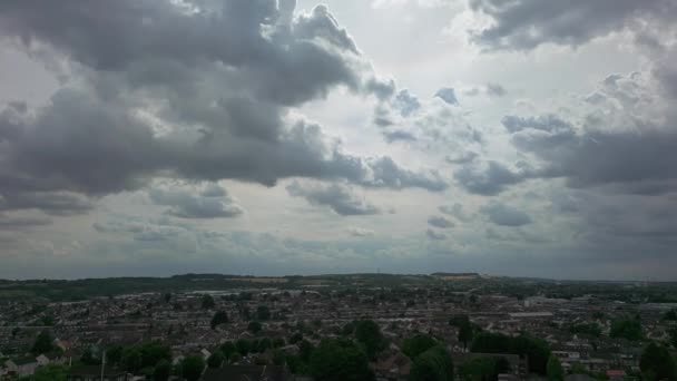 Beautiful High Angle Altitude View Clouds British Town England Air — Vídeos de Stock