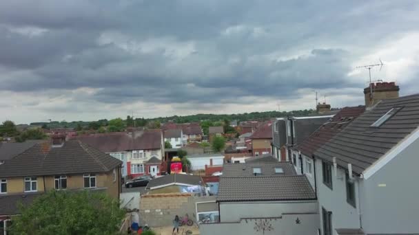 Prachtige High Angle Altitude View Clouds British Town England Verenigd — Stockvideo