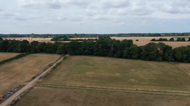 Aerial Footage High Angle View British Countryside Drone Footage — Αρχείο Βίντεο