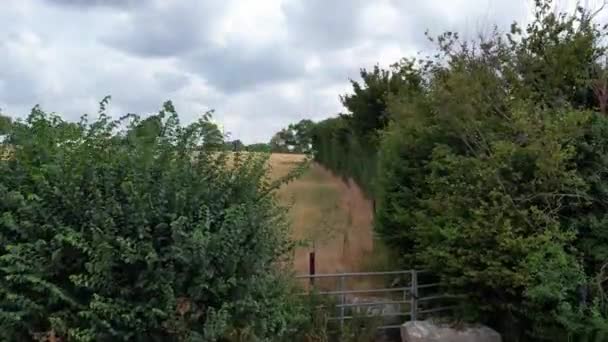 Aerial Footage High Angle View British Countryside Drone Footage — 图库视频影像