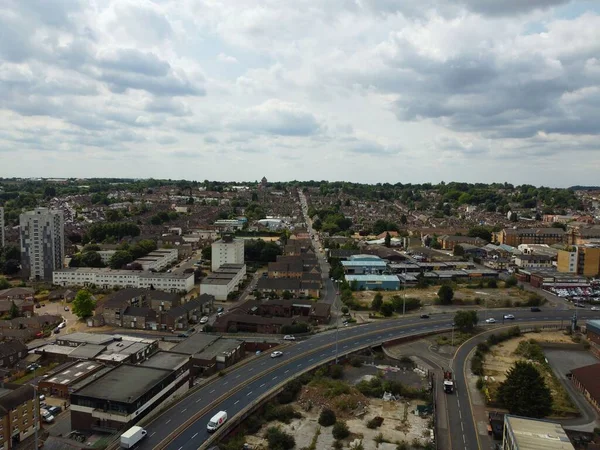 Beautiful Aerial Footage High Angle Views Central London Luton City — ストック写真