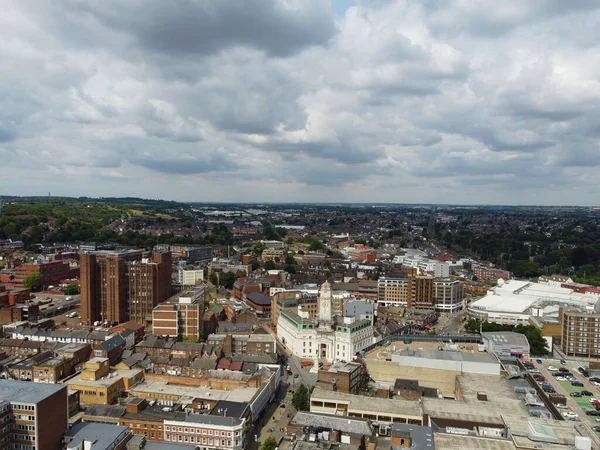 Beautiful Aerial Footage High Angle Views Central London Luton City — Zdjęcie stockowe